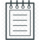 Steno Bloco Escrita Ícone