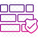 Parede Protecao Seguranca Cibernetica Icon