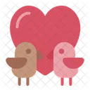 Pareja Pajaro Animal Icon