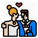 Pareja De Novios Casado Matrimonio Icono