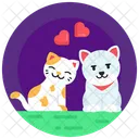 Amor De Gatitos Pareja De Gatos Conyuge De Gatos Icono