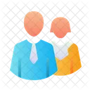 Pareja De Negocios Pareja Companero De Trabajo Icono