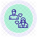 Icono De Linea De Pareja Icono