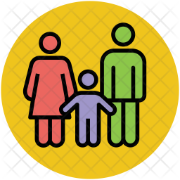 Parents Icon - Download in Colored Outline Style