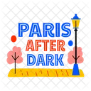 Paris After Dark Park Lamppost Icon