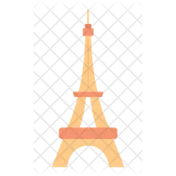 Paris Eiffel tower silhouette  Icon