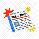 Paris Times Newspaper News Icon