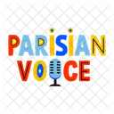 Parisian Voice Podcasting Microphone Icon