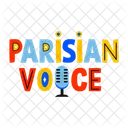 Parisian Voice Podcasting Microphone Icon