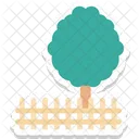 Park Fence Tree Icon