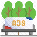 Park Bench Ads  Icon