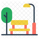 Park Bench Wooden Bench Outdoor Seating Icon