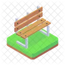 Park Bench Garden Seat Wooden Pew Icon