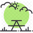 Park Bench Table Icon