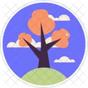Ilustroflat Tree Stickers Icon