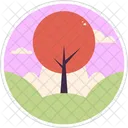 Ilustroflat Tree Stickers Icon