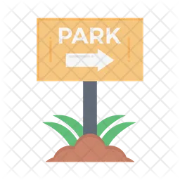 Park Sign Board  Icon