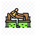 Park Bank Dehnung Symbol