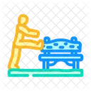 Park Bank Dehnung Symbol