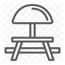 Camping Tisch Mobel Symbol
