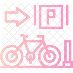 Parked Bicycles  Icon