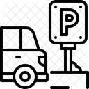 Terrain de stationnement  Icône