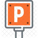 Parking Sign Signal Icon