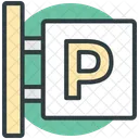 Parking Signboard Sign Icon