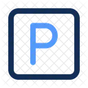 Parking Area Parking Sign Letter P Icon