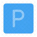 Parking Area Parking Sign Letter P Icon