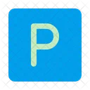 Parking Area Parking Sign Letter P Icon