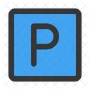 Parking Area Parking Sign Letter P Icon