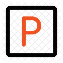 Parking Area Parking Sign Letter P Icon