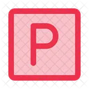 Parking Area Parking Sign Letter P Icon