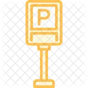 Parking Board Duotone Line Icon Icon