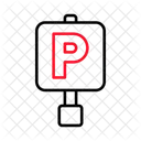 Parking Bicycle Parking Letter P Icon