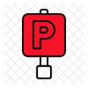 Parking Bicycle Parking Letter P Icon