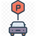 Parking Sign Haunt Roadsign Icon