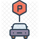 Parking Sign Haunt Roadsign Icon