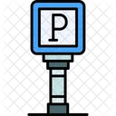 Parking Sign And Architecture Icon