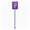 Parking Sign Isolated Parking Sign Pole Parking Lot Icon