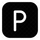 Parking Zone Square Sign Arrow Icon