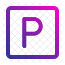 Parkplatz Parkschild Buchstabe P Icon