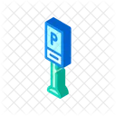 Parkplatz Isometrisch Farbe Symbol