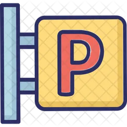 Parkplatz-Schild  Symbol