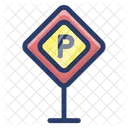 Parkstander Parkplatzschild Autoparken Symbol