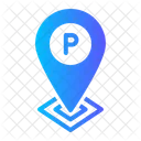 Buchstabe P Parkplatz Standort Pin Symbol