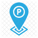 Buchstabe P Parkplatz Standort Pin Symbol