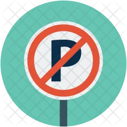 Kein Parkschild  Symbol