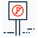 Kein Parkschild Symbol